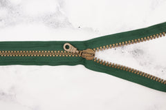 Reißverschluss Opti - TEILBAR - altmessing, Raupe 8 mm