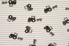 Reststück: 1,00m - French Terry angeraut streifen Trecker beige