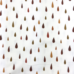 Reststück: 1,20m Baumwolljersey Regentropfen ziegelrot