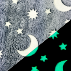 Reststück: 0,75m - Wellness Fleece Glow in the Dark