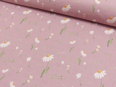 Baumwolljersey Digital Ladybug & Flowers