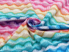 Baumwolljersey Digital Regenbogen