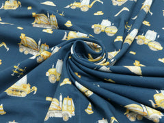 Baumwolljersey Digital Baufahrzeuge