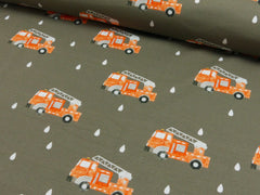 Baumwolljersey Digital Feuerwehr - schlamm