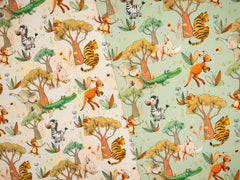 Baumwolljersey Safari Animals
