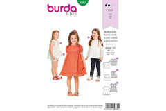 Schnittmuster burda kids - Bluse & Kleid 9362