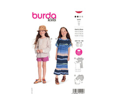 Schnittmuster burda kids - Kleid & Bluse 9247