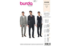 Schnittmuster burda style - Anzug & Weste 6871 Herren