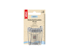 12 Sicherheitsnadeln ST VENO silber 38 mm - 210177