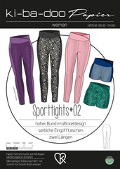 Schnittmuster Kibadoo Damen Sporttights 30/32 - 54/56