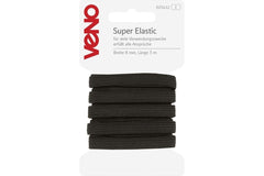 Super Elastic VENO 8 mm, 3 m, schwarz