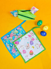 Baumwoll Webware Happy Easter Gelb