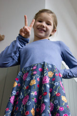 Bestickter Baumwoll Mix Denim Jasmin