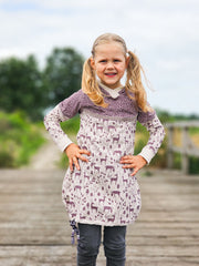Baumwolljersey Mini Winter altrosa/flieder