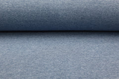 Reststück: 1,20m  -Sweatshrt Stoff Jano  meliert 12 helljeansblau