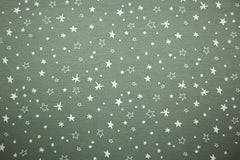 Reststück: 1,00m - Sweatshirt Stoff little Stars smaragd