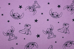 Reststück: 1,00m - Sweatshirt Stoff  Ohana Stars  flieder