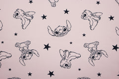 Reststück: 1,00m - Sweatshirt Stoff  Ohana Stars hellrosa