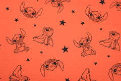 Reststück: 1,00m - Sweatshirt Stoff  Ohana Stars  orange