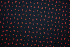 Reststück: 1,00m - Sweatshirt Stoff Small Hearts schwarz rot