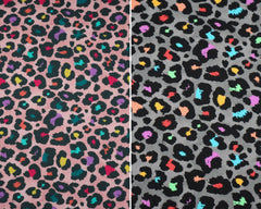Sweatshirtstoff Digital Coloured Leoprint