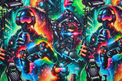 Sweatshirtstoff Digital Game Over