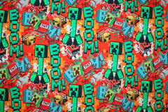 Sweatshirtstoff Digital Minecraft