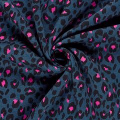 Sweatshirtstoff Digital Pink Leoprint