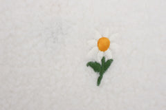 Teddy Clio Blumenstickerei - weiß