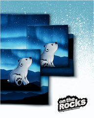 Sweatshirt Panel On The Rocks - Eisbär Sternenhimmel by Thorsten Berger