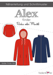 Schnittmuster Fadenkäfer Kinder Alex Parka oder Mantel
