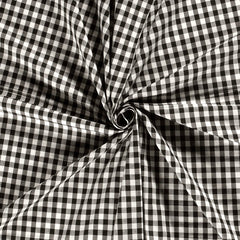 Baumwoll Cretonne Vichy Karo 10mm - 5001 schwarz