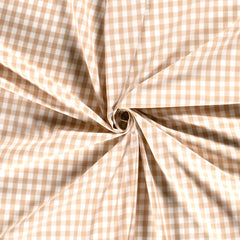 Baumwoll Cretonne Vichy Karo 10mm - 5006 beige