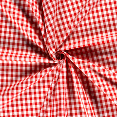 Baumwoll Cretonne Vichy Karo 10mm - 5019 rot