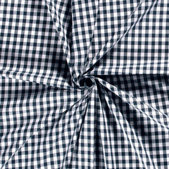 Baumwoll Cretonne Vichy Karo 10mm - 5026 dunkelblau