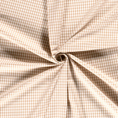 Baumwoll Cretonne Vichy Karo 5mm - 5006 beige
