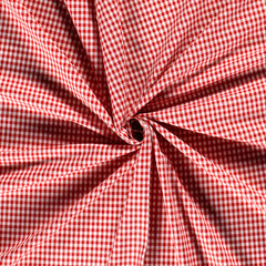 Baumwoll Cretonne Vichy Karo 5mm - 5019 rot