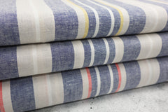 Viskose Leinen Blue Stripes