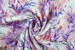 Viskosestoff Digital Batik Leaves SH