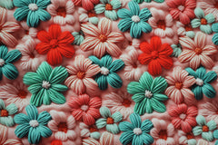 Viskosestoff Digital Blüten 3D-Optik SH