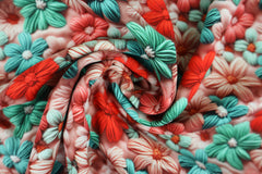 Viskosestoff Digital Blüten 3D-Optik SH