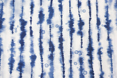 Reststück: 1,00m - Viskosestoff SH Watercolor Stripes blau