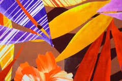 Viskose Stretch Satin Big Leaves
