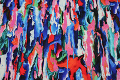 Reststück: 1,00m - Viskose Stretch Watercolor Stripes