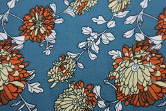 Viskose Webware Chrysanthemen