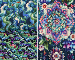 Viskosejersey Digital Fantasy