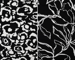 Viskosejersey Abstrakt Flowers
