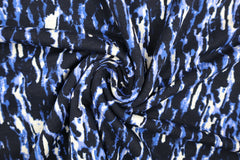 Viskosejersey Action Paint - blau