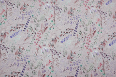 Viskosejersey Blumenwiese - altrosa