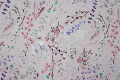 Viskosejersey Blumenwiese - altrosa